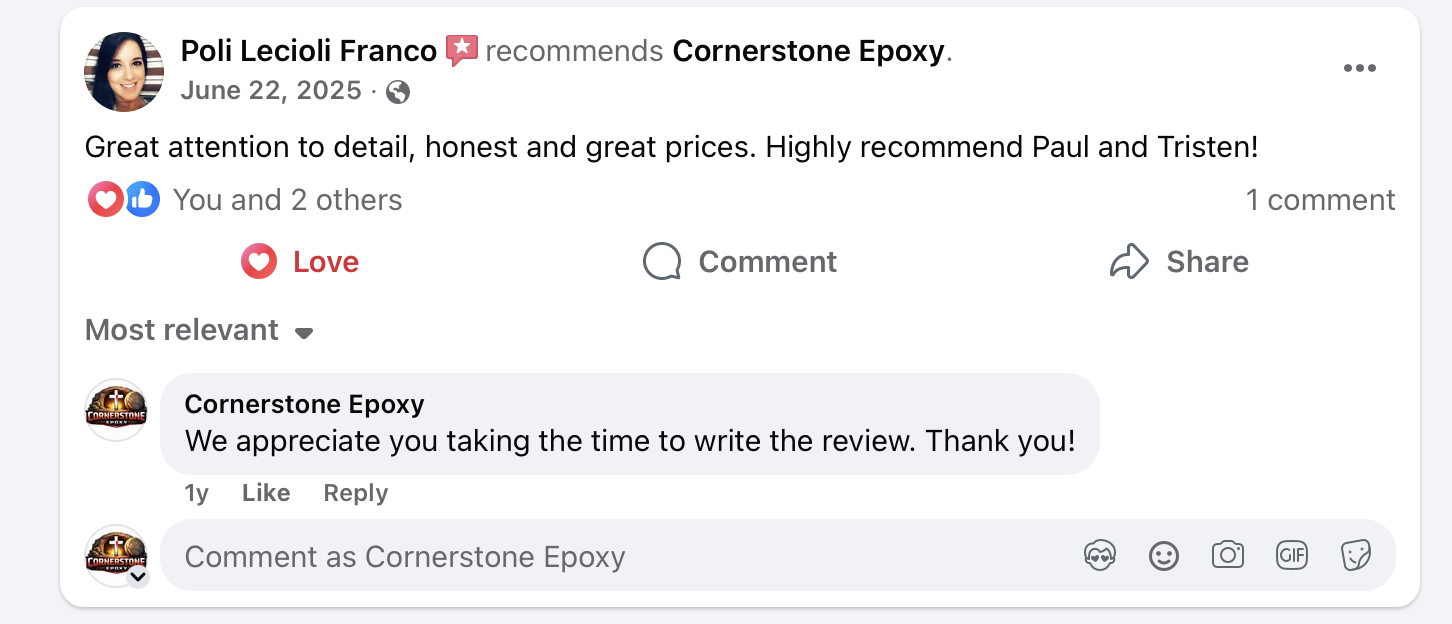 Facebook review from Poli Lecioli Franco